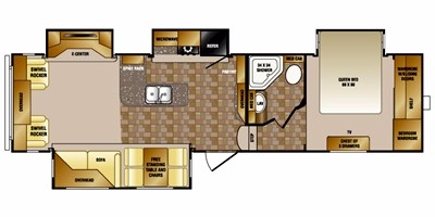 Crossroads Cruiser CF345RF floorplan