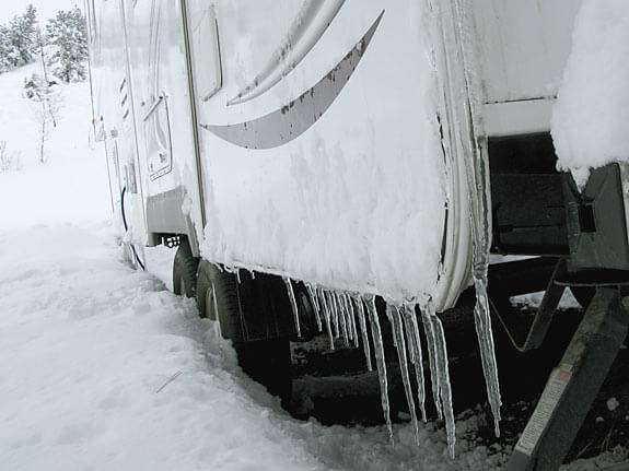 frozen camper